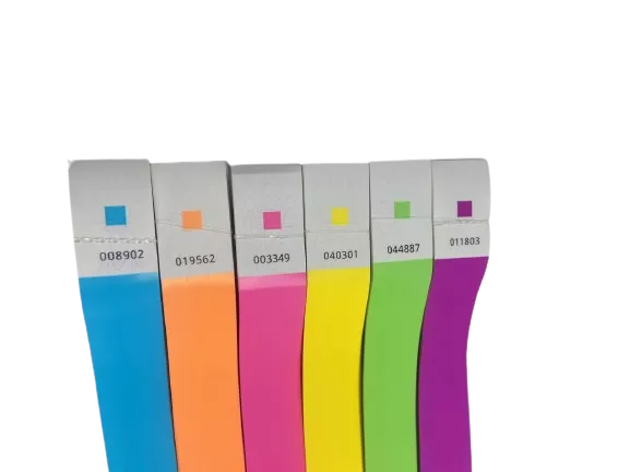 Synthetic paper wristbands